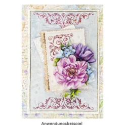3-D Motive, Blumen in Blau-Violett 3, 5,5-9,5cm, 10 Motive