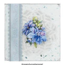 3-D Motive, Blumen in Blau-Violett 3, 5,5-9,5cm, 10 Motive
