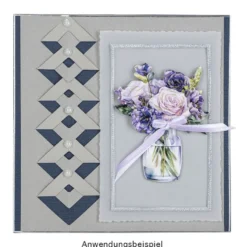 3-D Motive, Blumen in Glasvase, 7-9cm, 10 Motive