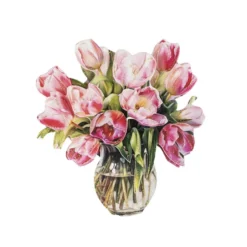 3-D Motive, Blumen in Glasvase, 7-9cm, 10 Motive
