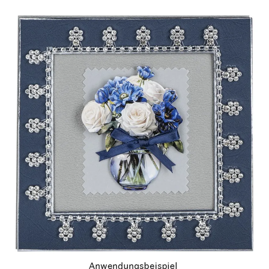 3-D Motive, Blumen in Glasvase, 7-9cm, 10 Motive