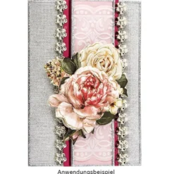 3-D Motive, Blumen in Pastell, 6,5-11,5cm, 10 Motive
