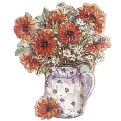 3-D Motive, Blumen in Vase, 9cm x 9cm, 10 Motive