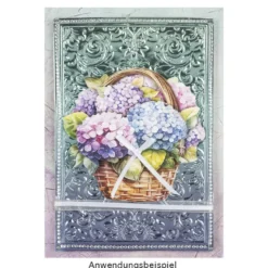 3-D Motive, Blumenkörbe, 8-9cm, 10 Motive