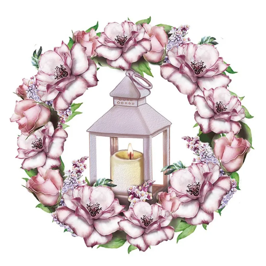 3-D Motive, Blumenkränze Frühjahr, 8-8,5cm, 10 Motive