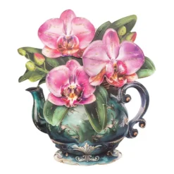 3-D Motive, Blumensträuße mit Kanne, 7-9,5cm, 10 Motive