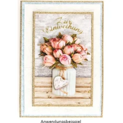 3-D Motive, Bouquets in Vasen, 7-9,5cm, 10 Motive