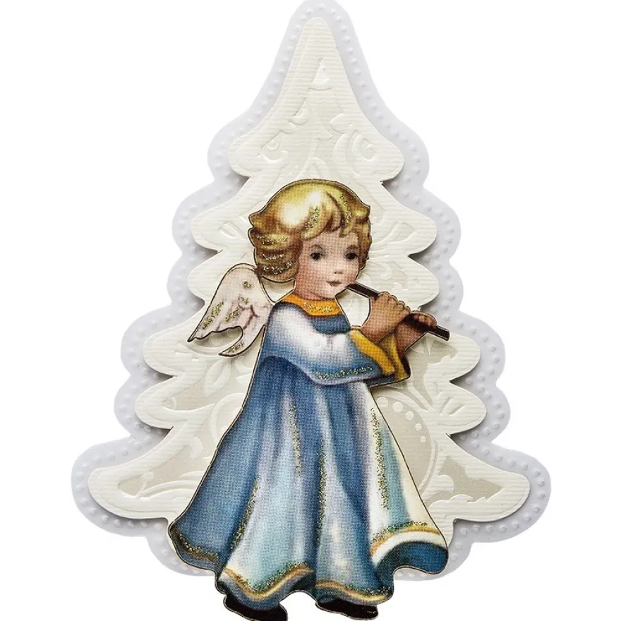 3-D Motive Deluxe, Tanne & Engelchen, 8,5-10,5cm, 10 Motive