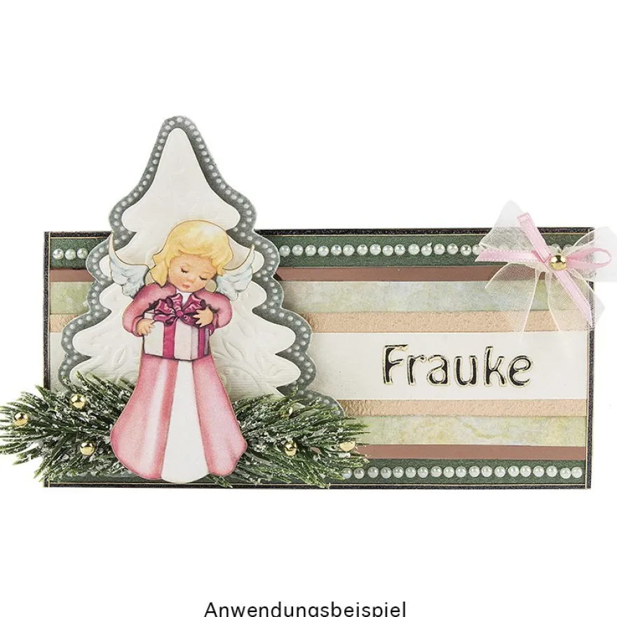 3-D Motive Deluxe, Tanne & Engelchen, 8,5-10,5cm, 10 Motive