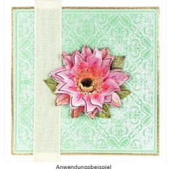 3-D Motive, Edle Blüten, Gold-Gravur, 8cm x 8cm, 10 Motive