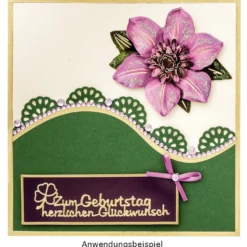 3-D Motive, Edle Blüten, Gold-Gravur, 8cm x 8cm, 10 Motive