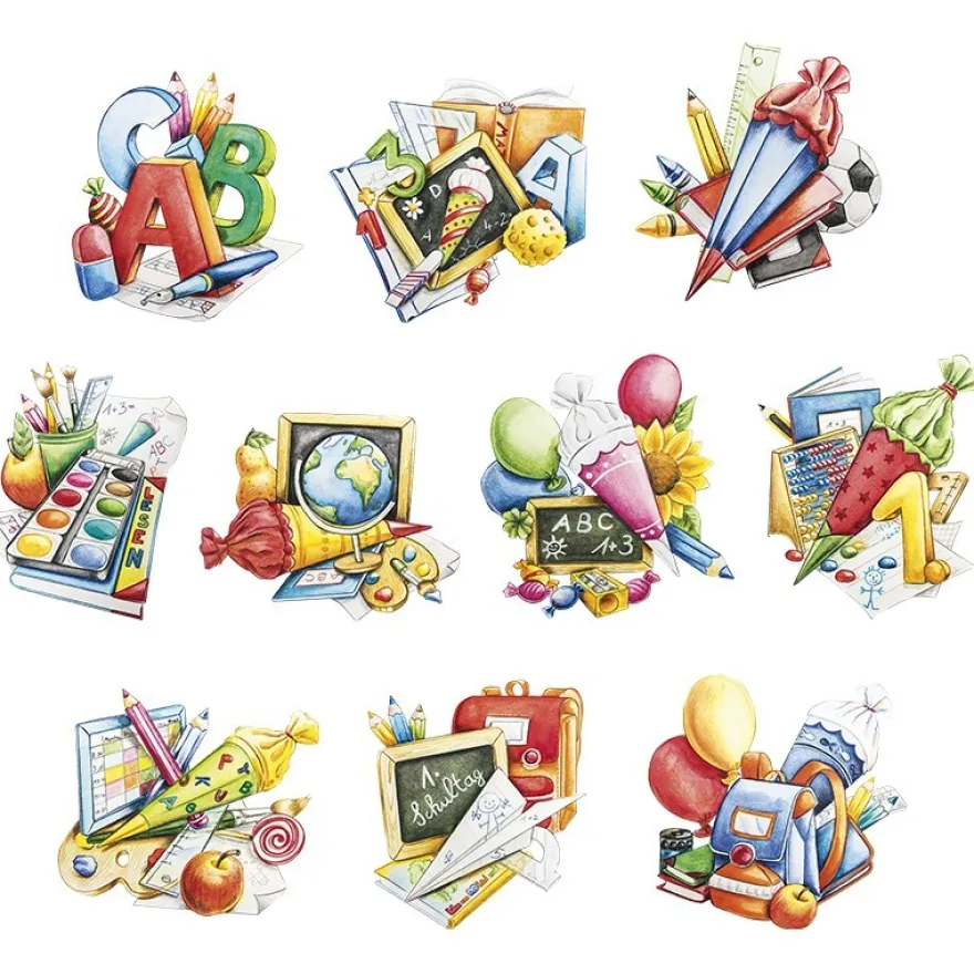 3-D Motive, Einschulung, 7,5-10cm, 10 Motive