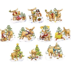 3-D Motive, Elche zum Liebhaben, 6-8cm, 10 Motive