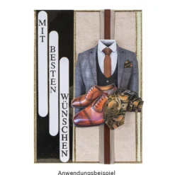 3-D Motive, Elegante Herren-Klassiker 7,5-10cm, 10 Motive