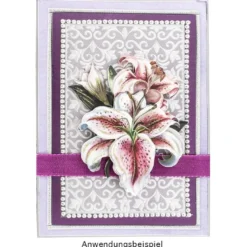 3-D Motive, Elegante Lilien, 7-9cm, 10 Motive