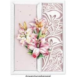 3-D Motive, Elegante Lilien, 7-9cm, 10 Motive