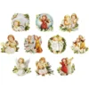 3-D Motive, Engel, Gold-Gravur, 7,5-8,5cm, 10 Motive