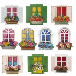 3-D Motive, Fenster & Blumenkästen, 7-10cm, 10 Motive