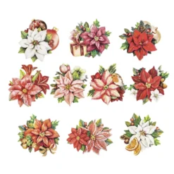 3-D Motive, Festliche Weihnachtssterne, 7-9cm, 10 Motive