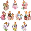 3-D Motive, Fleißige Hasen, 6-10,5cm, 10 Motive