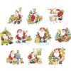 3-D Motive, Fröhliche Nikoläuse, 7-9,5cm, 10 Motive