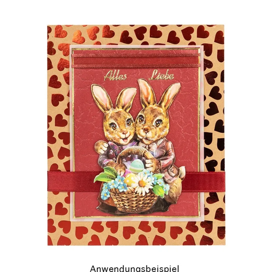 3-D Motive, Fröhliche Osterhasen, 7-10,5cm, 10 Motive