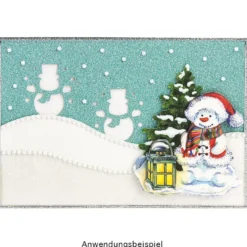 3-D Motive, Fröhliche Schneemänner, 6-10cm, 10 Motive