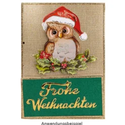 3-D Motive, Fröhliche Weihnachten, Gold-Gravur, 10 Motive