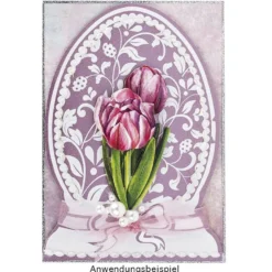 3-D Motive, Frühlingsblumen, 5-9 cm, 10 Stück
