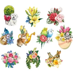 3-D Motive, Frühlingserwachen, 5-8,5cm, 10 Motive