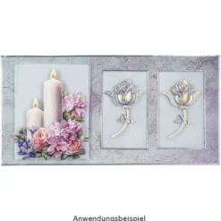3-D Motive, Frühlings-Kerzen, 6-9cm, 10 Motive