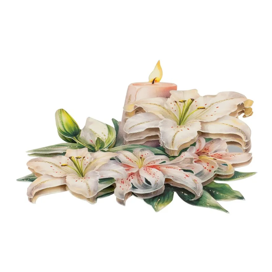 3-D Motive, Frühlings-Kerzen, 6-9cm, 10 Motive