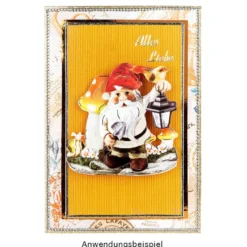 3-D Motive, Gartenzwerge, Gold-Gravur, 8cm, 10 Motive