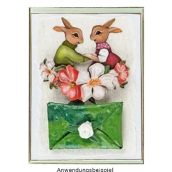 3-D Motive, Hasen in Pastell, 6-10cm, 10 Motive
