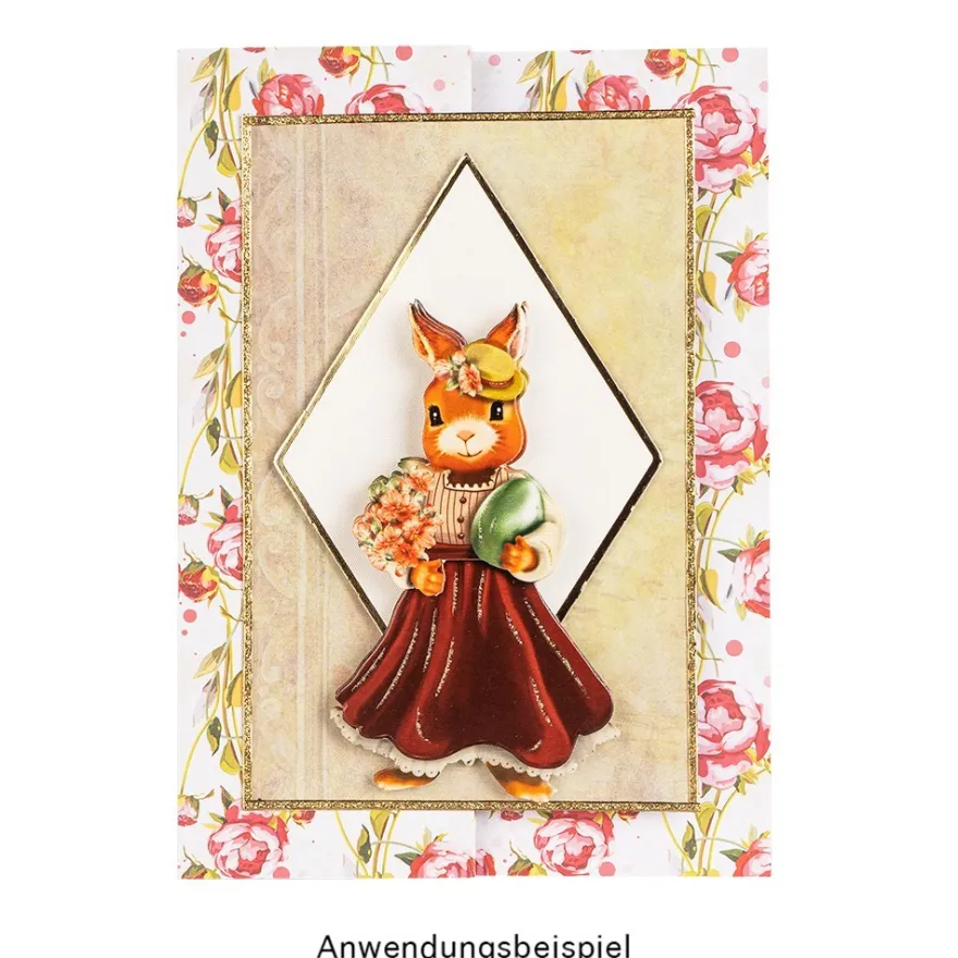 3-D Motive, Hasenpaare, 4-11cm, 10 Motive