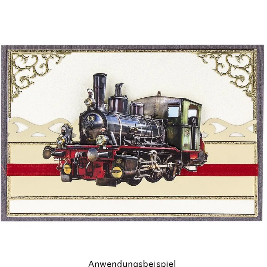 3-D Motive, Historische Lokomotiven, 4,5-10,5cm, 10 Motive