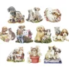 3-D Motive, Hund & Katze, Gold-Gravur, 7-8cm, 10 Motive