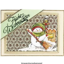 3-D Motive, Knuddelige Schneemänner, 6,5-8cm, 10 Motive