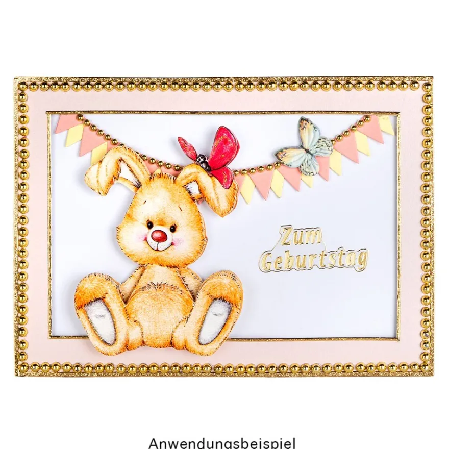 3-D Motive, Knuffige Hasen, 6,5-9cm, 10 Motive