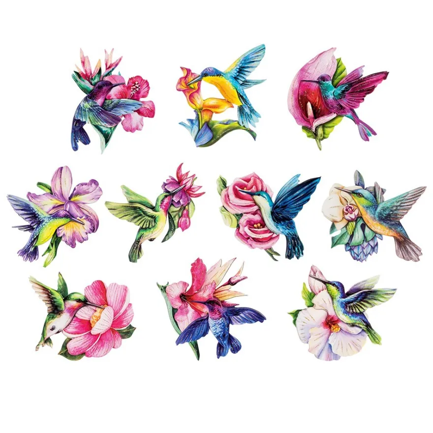3-D Motive, Kolibris, 6-9,5cm, 10 Motive