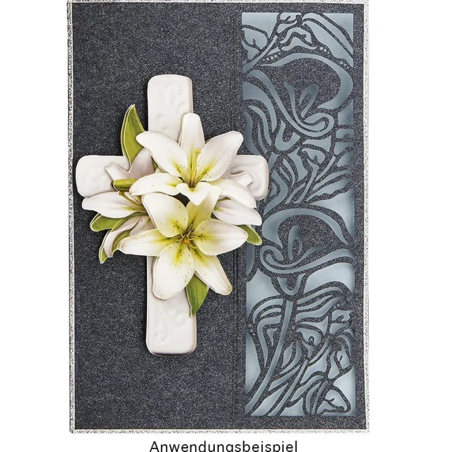 3-D Motive, Kondolenz-Kreuze, 6,5-11cm, 10 Motive