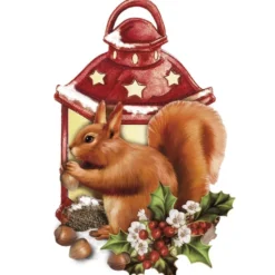 3-D Motive, Laternen & Tiere im Winter, 6-11cm, 10 Motive