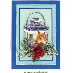 3-D Motive, Laternen & Tiere im Winter, 6-11cm, 10 Motive