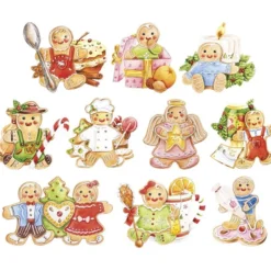 3-D Motive, Lebkuchen-Familie, 6,5-10cm, 10 Motive