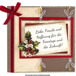 3-D Motive, Liebe Weihnachtsgrüße, 7cm x 9,5cm, 10 Motive