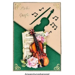 3-D Motive, Musik-Instrumente, 6,5-11cm, 10 Motive
