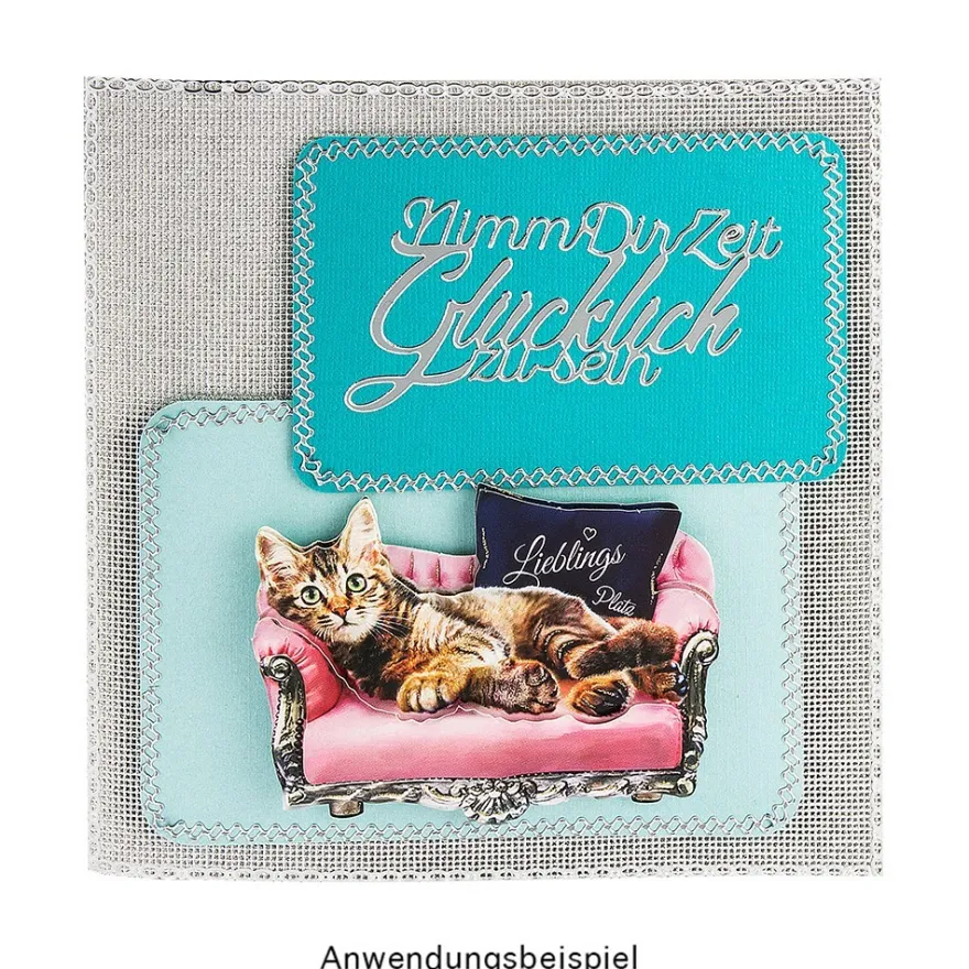 3-D Motive, Niedliche Katzen, 6,5-9cm, 10 Motive