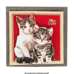 3-D Motive, Niedliche Katzen, 6,5-9cm, 10 Motive