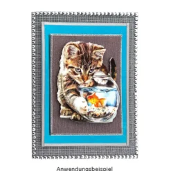 3-D Motive, Niedliche Katzen, 6,5-9cm, 10 Motive