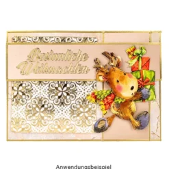 3-D Motive, Niedliche Weihnachts-Elche, 8-9,5cm, 10 Motive